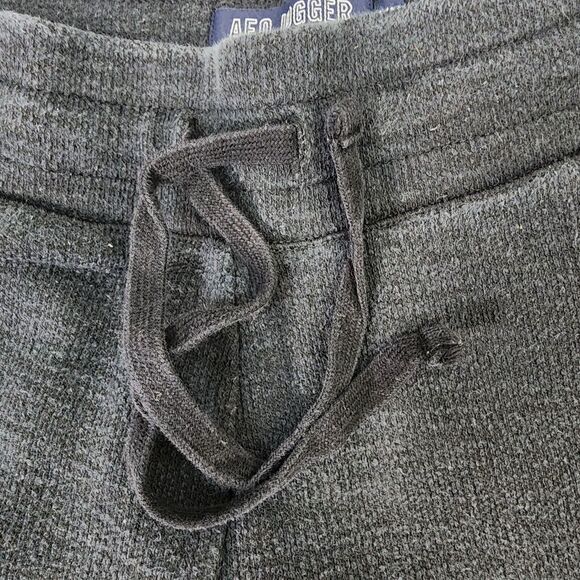 American Eagle Women Jogger Pants Medium Zip Pocket High Rise Drawstring Ankle - Picture 8 of 11